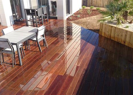 Terrasse IPE et bac de plantation Binic 22 - aménagements extérieurs Côtes d'Armor