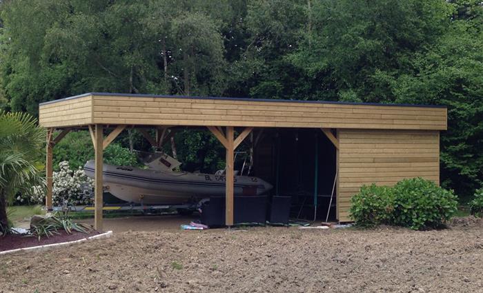 Carport 5m par 10m à Plouha 22 - APJ OUEST paysagiste Côtes d'Armor