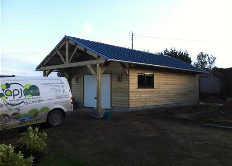 Chalet bois Plouha 22 - aménagement extérieur côte d'Armor 