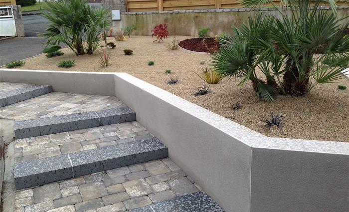 Mur, escalier et pavage à Etables Sur Mer 22 - paysagiste Côtes d'Armor