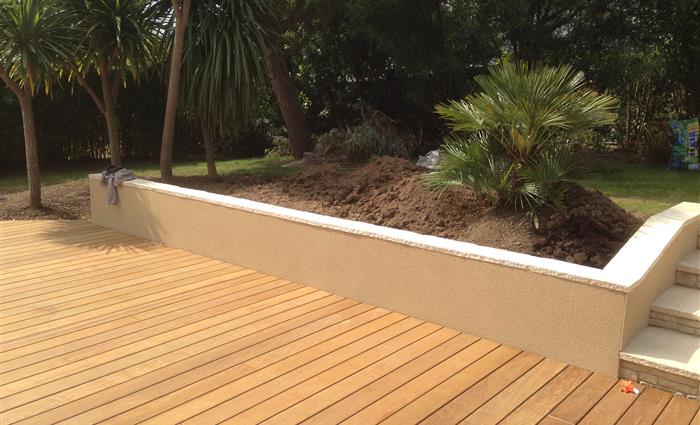 Terrasse IPE fixation invisible Saint Laurent De La Mer Plérin 22 - paysagiste et créateur de jardin Côtes d'Armor 