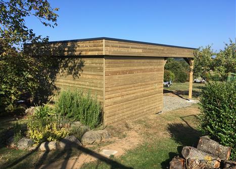 Carport 8m par 5m Treveneuc (22) - paysagiste côtes d'Armor 