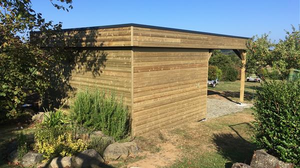 Carport 8m par 5m Treveneuc (22) - paysagiste côtes d'Armor 