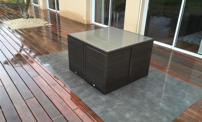 Terrasse IPE et dallage céramique Lantic 22
